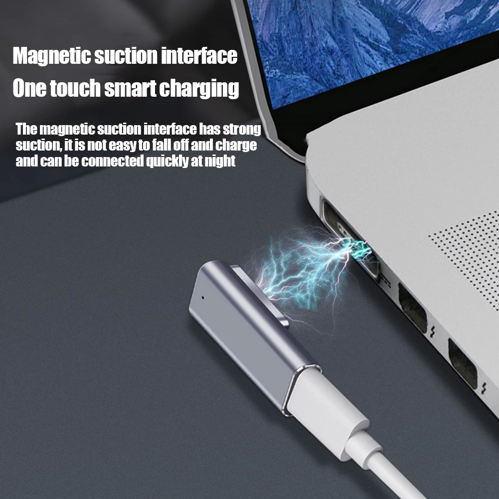 Магнитный адаптер USB PD типа C для Apple Magsafe1 Magsafe 2 MacBook Pro розетка быстрая зарядка 60 Вт