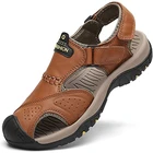 Мужские спортивные сандалии; Мужская обувь из натуральной кожи; Пляжные сандалии с закрытым носком; Пляжные шлепанцы; Летние повседневные прогулочные сандалии