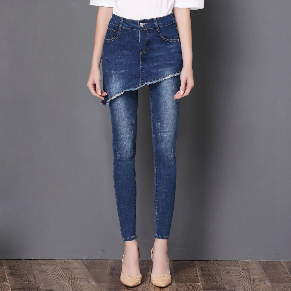 

Spring 2020 original new European and American style large size women's jeans small feet pencil pants KZ1036