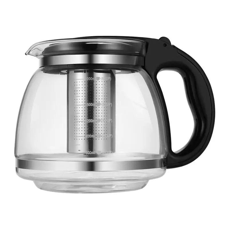 1 шт. 2000 мл стеклянный чайник бытовой удобный фильтр из нержавеющей стали Ручка