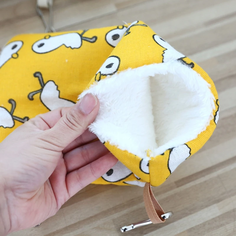 Подвесной гамак-туннель для маленьких животных теплая плюшевая кровать клетка