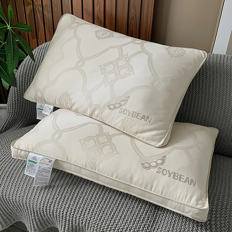

Home Decoration Soybean Fiber Antibacterial Antibacterial Pillow Five-star Hotel Cotton Washable Memory Foam Pillow Bedding