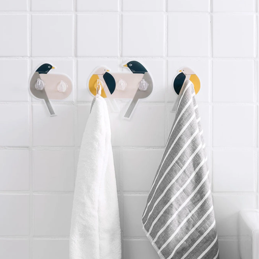 Мультфильм птица крючки клей без сверления Ванная комната Кухня Настенные