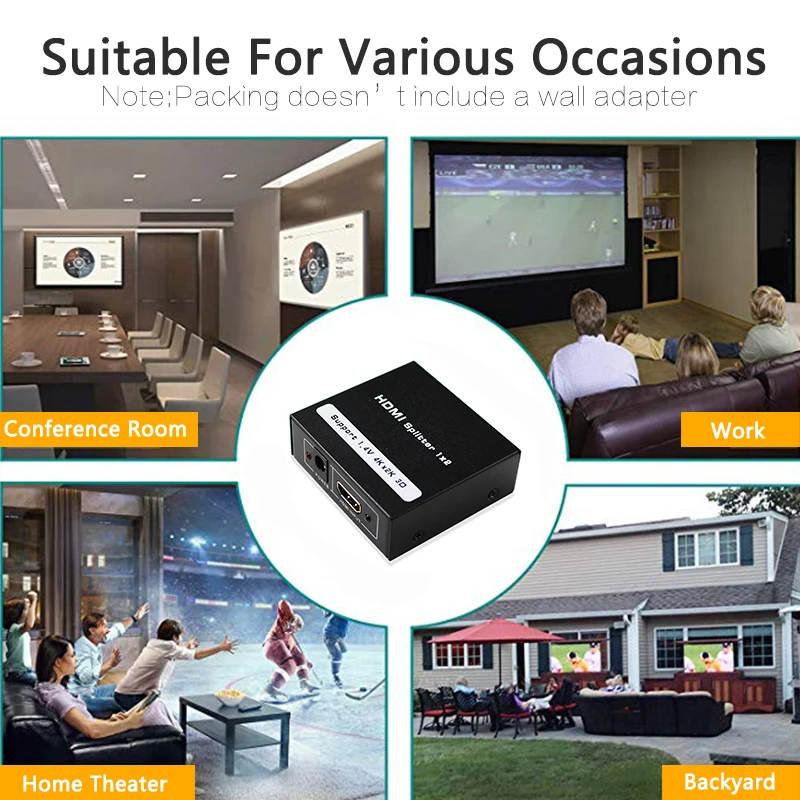 4K HDMI сплиттер UHD 3D HD distrumbite 1X4 1X2 1080p переключатель адаптер Усилитель повторителя для ноутбука HDTV DVD PS3 PS4 Xbox