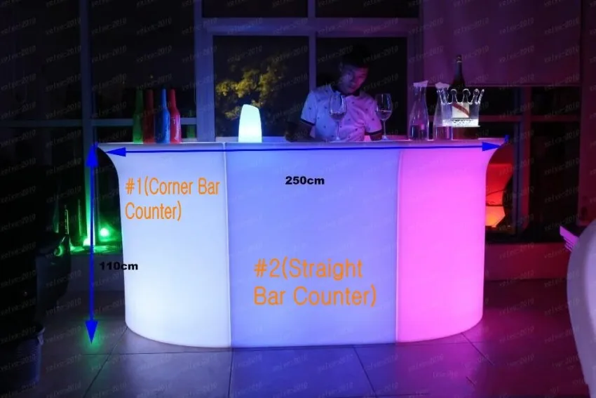 Светящийся светодиодный барный счетчик водонепроницаемый перезаряжаемый