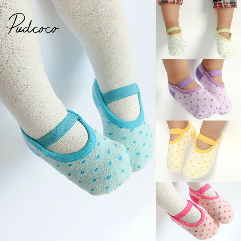 Детские аксессуары Нескользящие хлопковые носки с отделкой для маленьких