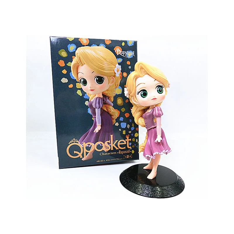 Rapunzel Фигурки принцесс Дисней Эльза Анна Рапунцель Белль Золушка Алиса Белоснежка Ариэль Фигурки ПВХ Коллекция моделей - Цвет: Rapunzel