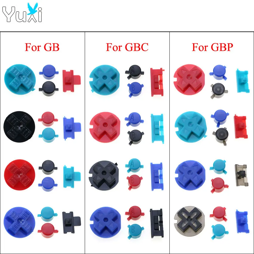 

YuXi For GB GBC GBP Buttons Keypad A B D Pad Power On Off Button Replacement For Gameboy Color Pocket Console