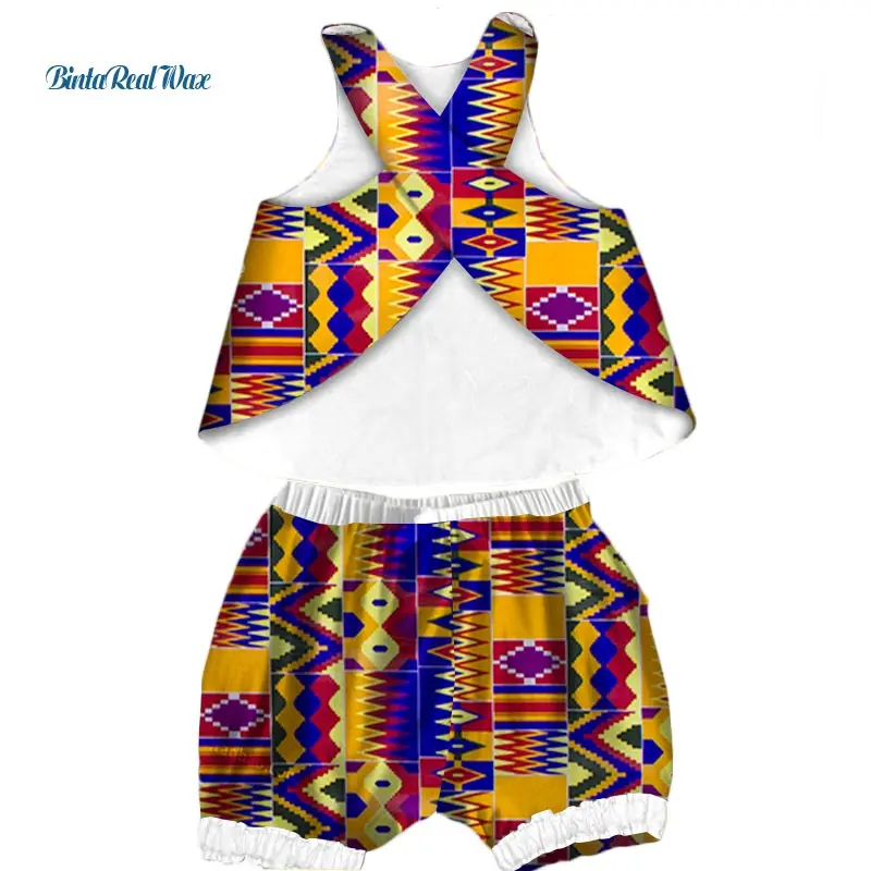 

Unsexy Boys Girls African Print Tops and Pants Sets Bazin Riche 100% Cotton Ankara Shirt and Pants Sets African Clothes WYT263