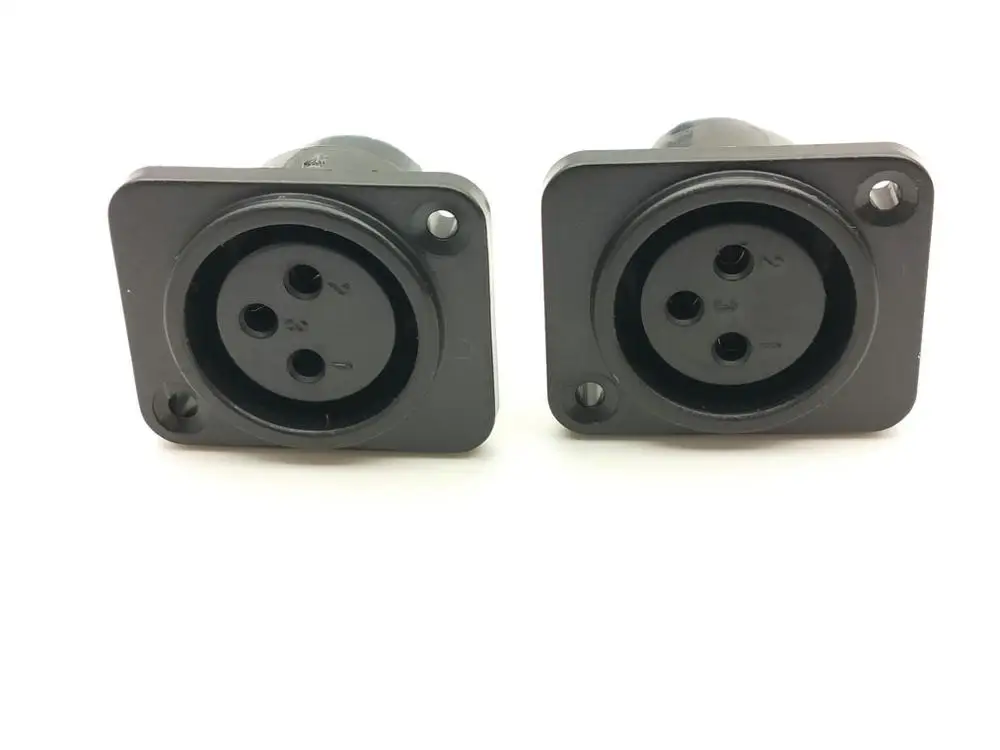 4pcs XLR 3 pin Panel Mount Male/ Female Chassis Socket Connector | Connectors