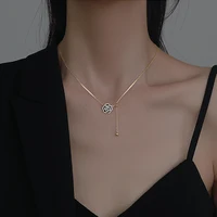 Elegant Black Camellia Necklace 3