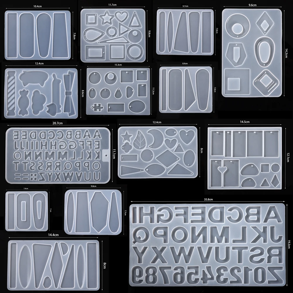 

1pcs epoxy resin mold animal alphabet mold mixed style silicone casting mold for DIY jewelry making findings supplies
