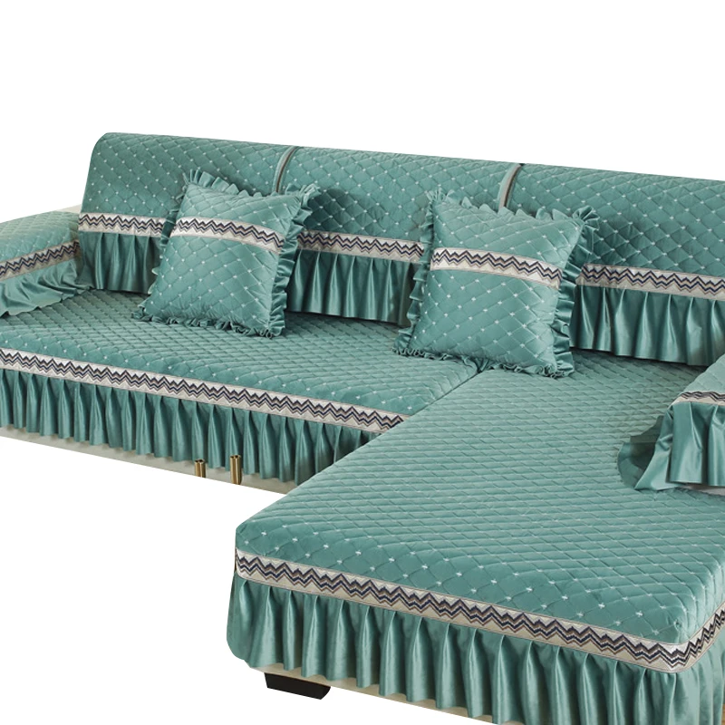 Чехол для дивана разных размеров в европейском стиле роскошный плюшевый 8 цветов