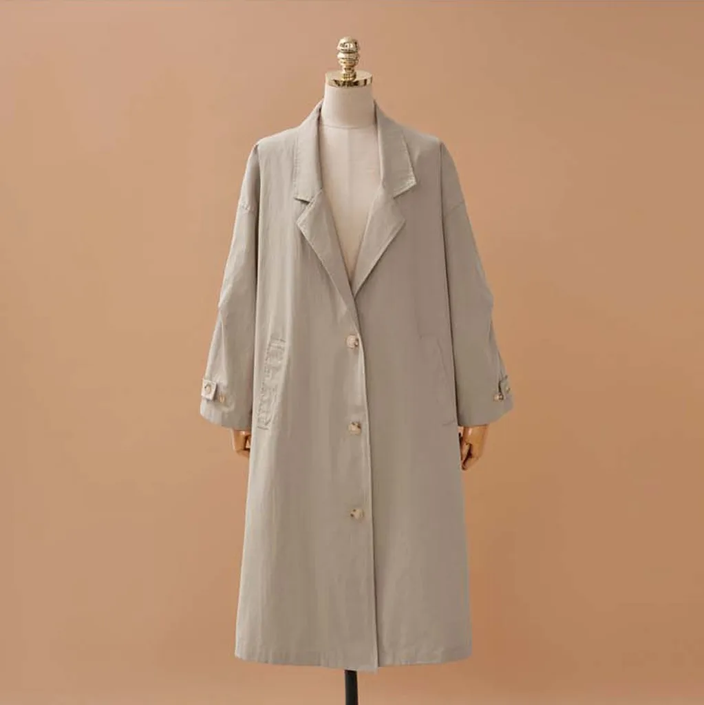 Осенне-зимний женский длинный теплый Тренч размера плюс Модный повседневный