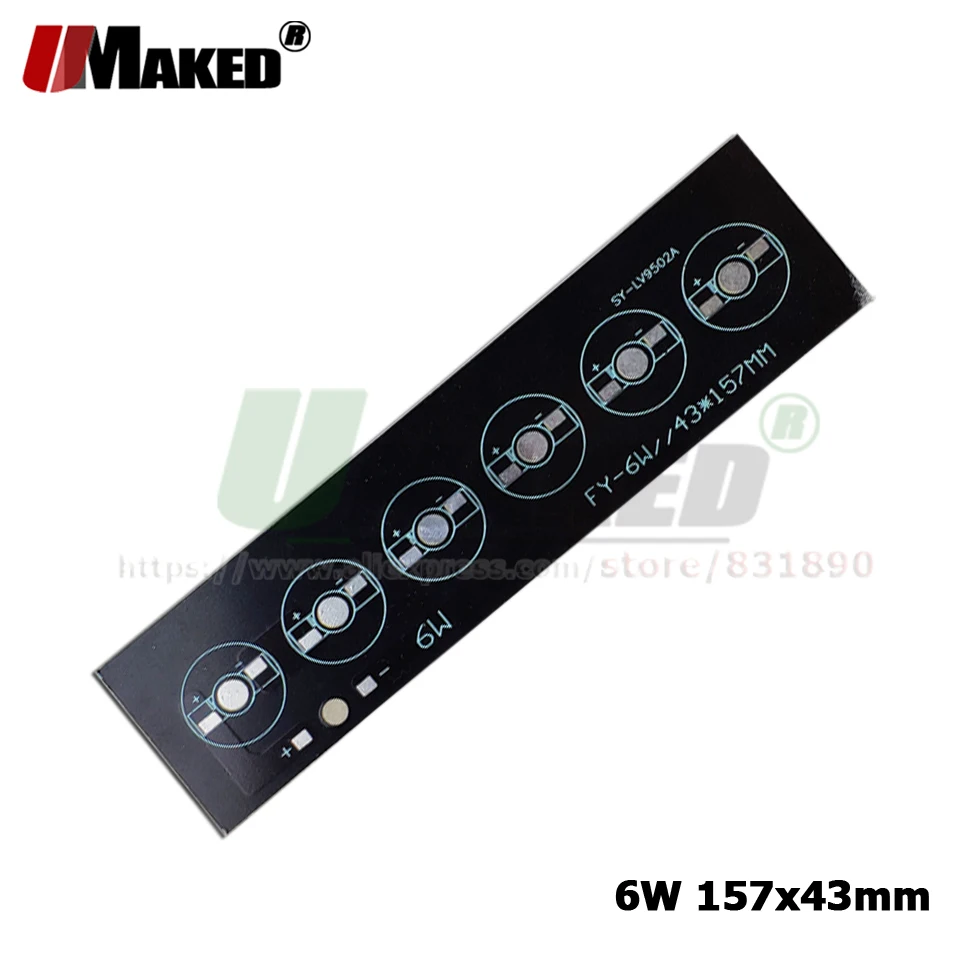 Светодиодный PCB 1/3 Вт высокой мощности светодиодный алюминиевый пластины для прожектора instal Светодиодный радиатор 1 Вт 3 Вт 5 Вт 6 Вт 7 Вт 9 Вт планка PCB для аквариума светильник