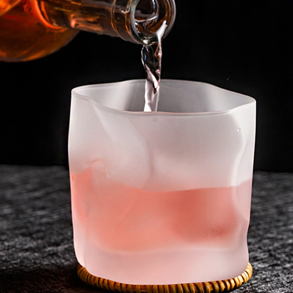 

Wine Glasses Mug Latte Coffee Whiskey Japanese Transparent Glass Cup Wine Drinkware Liquor Rainbow Glass Cup For Vodka Bar Club