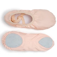 ushine eu23 45 professional quality pink slippers canvas soft sole belly yoga gym ballet dance shoes girls woman man ballerina
