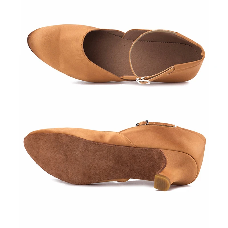 Женская обувь для бальных танцев латинских с закрытым носком женская на тонком