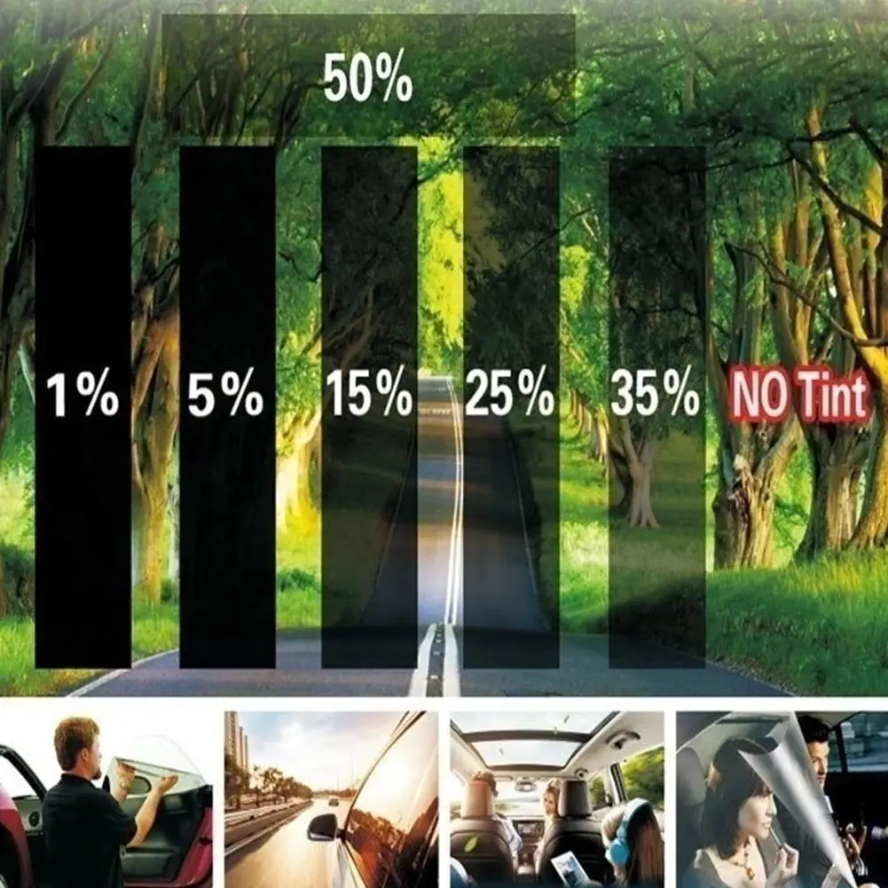 Пленка для тонировки окон 50 см x 100 1/5/15/25/35% VLT наклейка на стекло Солнцезащитная