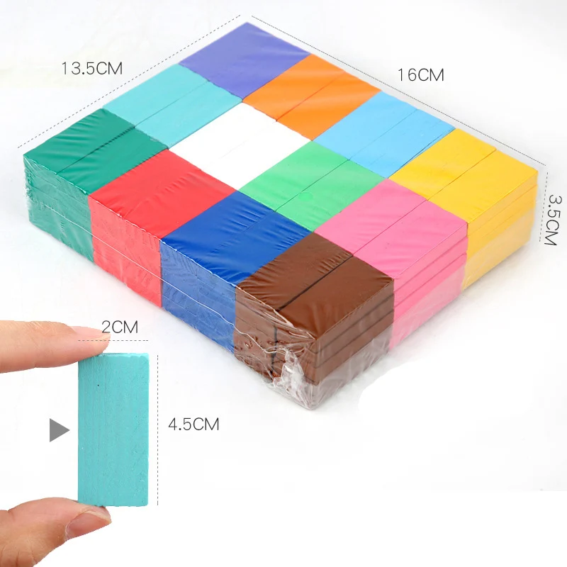 

120pcs Children Wooden Domino Jigsaw Toys Dominoes Interactive Game Organ Wood Blocks Learning Kids Toy Gifts Educational Toy