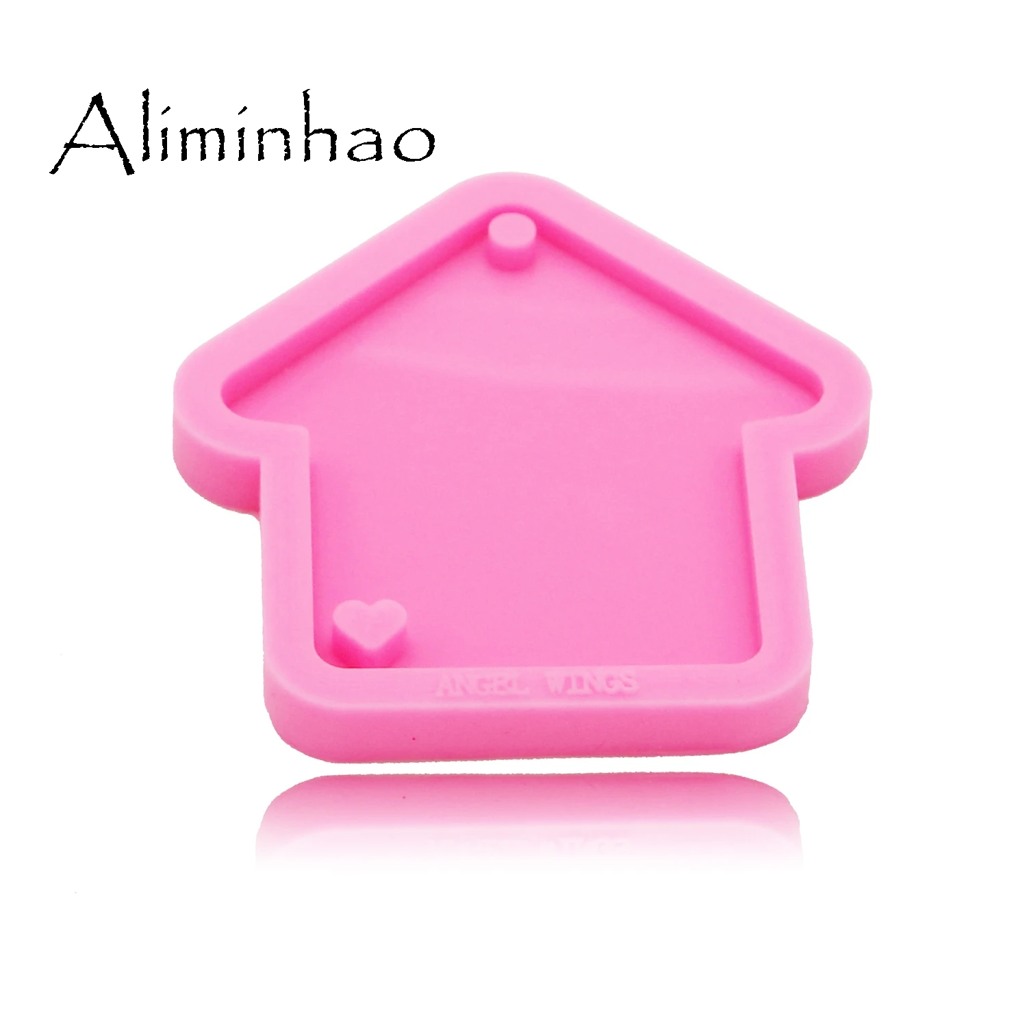 dy0175 shiny christmas house silicone molds diy epoxy resin crafting keychains mold fondant chocolate sugarcraft cake molds free global shipping