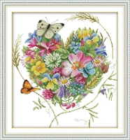 needlework diy cross stitch sets flowers 11ct embroidery kits precise printed canvas patterns counted home decoration new