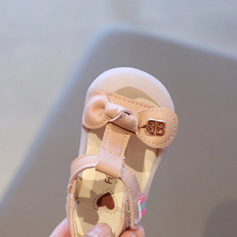 Сандалии детские из мягкой ПУ кожи босоножки с резиновой подошвой на подошве