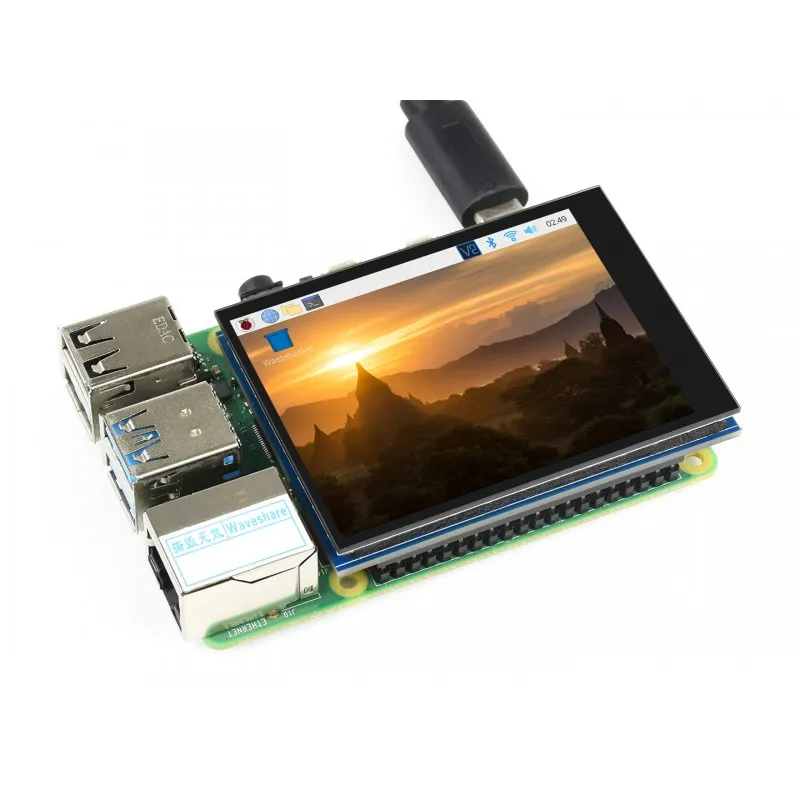 Raspberry Pi 2 8 дюймовый сенсорный ЖК экран разрешение 480 × 640 DPI IPS полностью