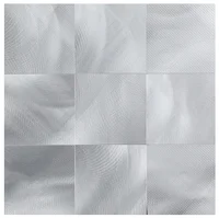 11 PCS Self Adhesive Seamiless Silver Metal Mosaic Kitchen Backsplash Bathroom Stainless Steel Wall Tile SMJ041