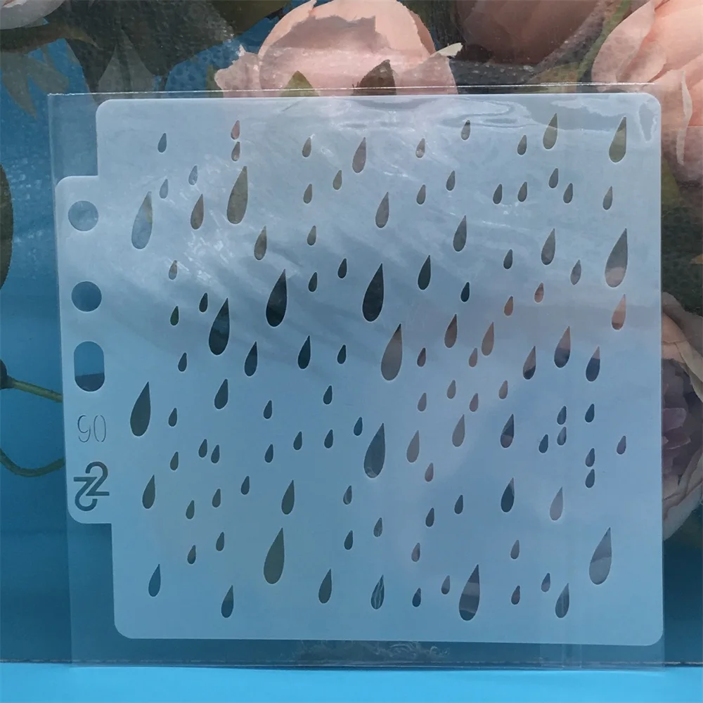 14*13 см Дождевая капля сделай сам слойные трафареты картина фотография шаблон |