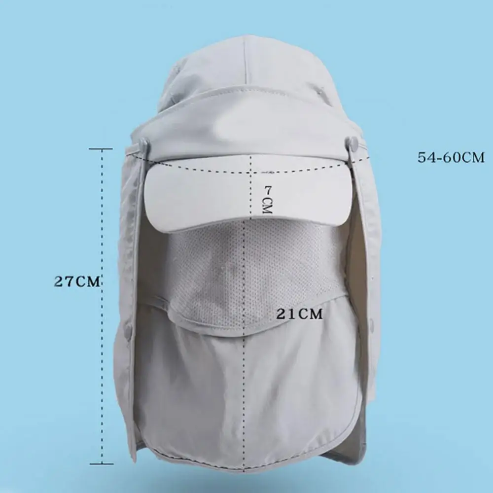 

Unisex Summer Outdoor Quick Dry Breathable Anti-Sun Hat with Face Neck Flap