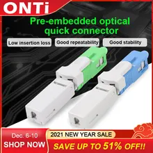 ONTi FTTH SC APC Optical Fiber Quick Connector SC UPC FTTH Fiber Optic Fast Connector Embedded Type ESC250D SC Connector