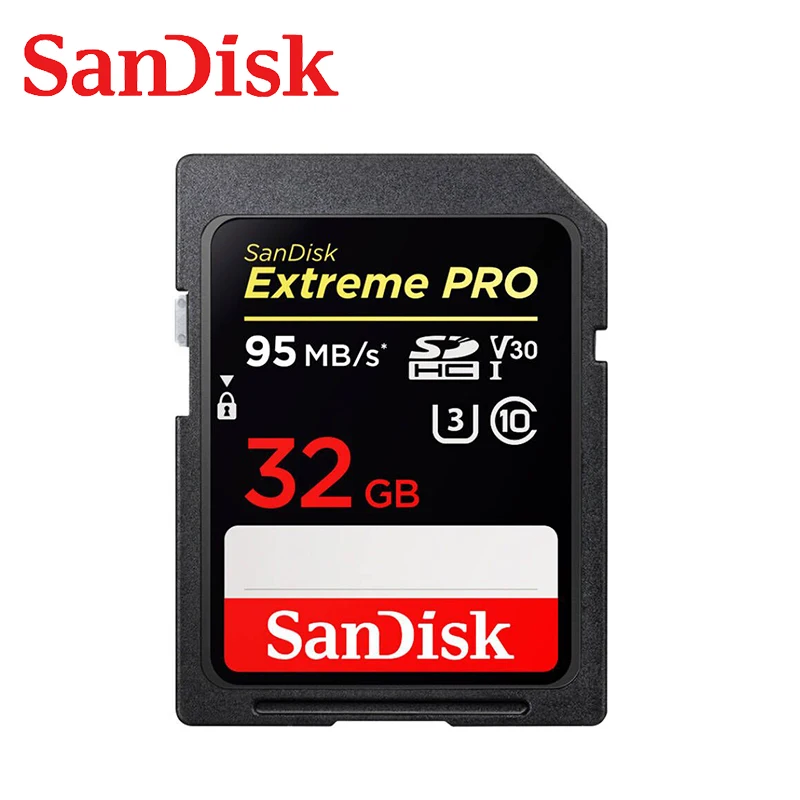 

Карта памяти SanDisk, SD-карта, 256 ГБ, 128 ГБ, 64 ГБ, 32 ГБ, Extreme Pro SDHC/SDHXC, C10, U3, V30, UHS-1, флеш-карта для камеры