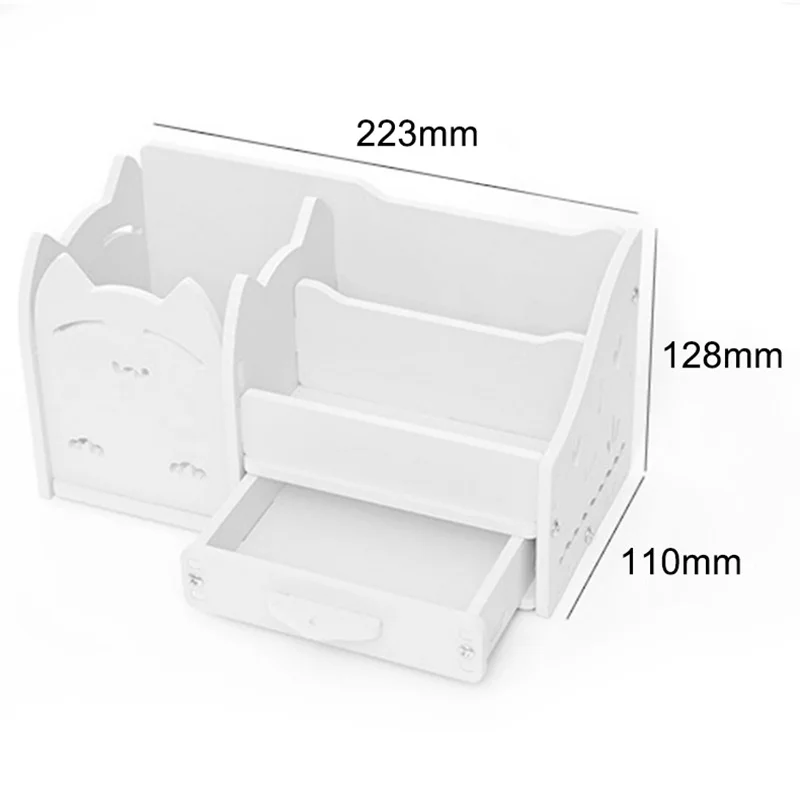 

Pen Drawer Organizer Wooden Container Cartoon Finishing Drawer Organizer Phone Shelf Stationery Sundries Cosmetic S9S21S9