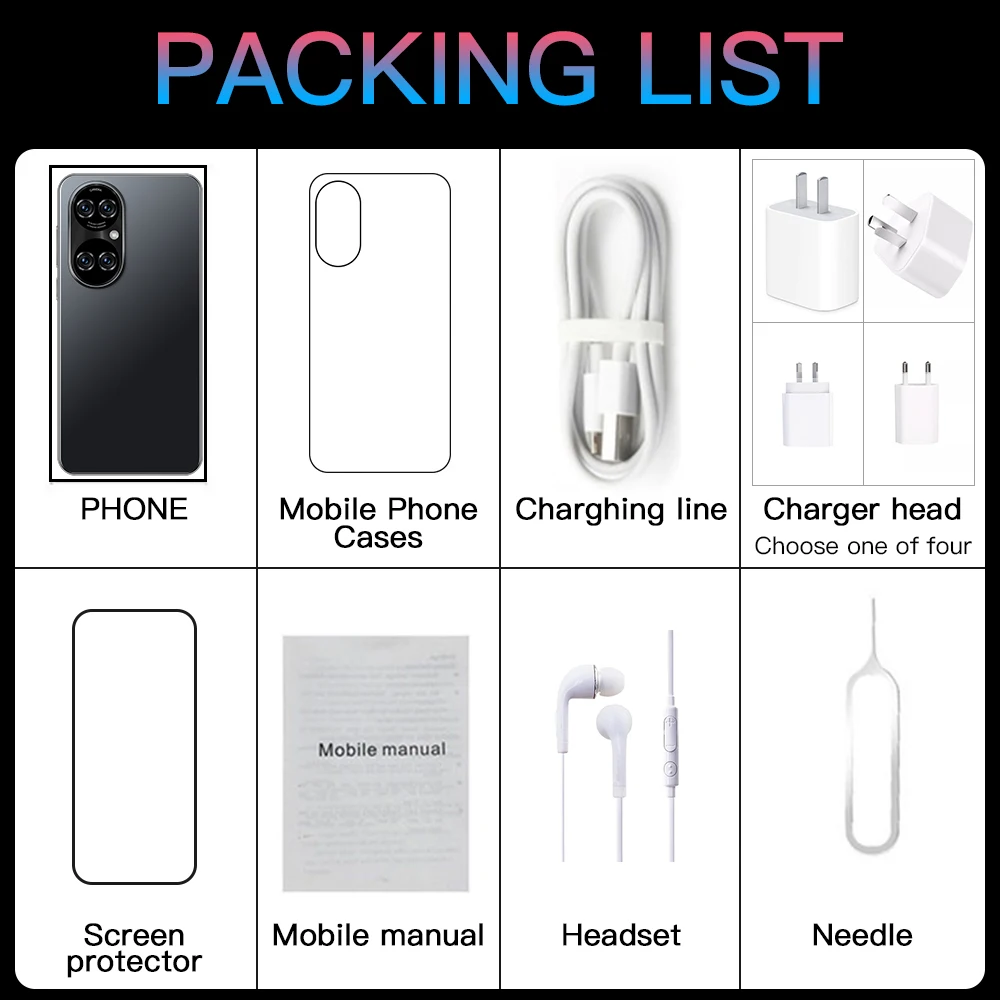 

Global Version P50 Pro+ Qualcomm 888 7.3 Inch 6800mAh 5G HUAWE 16GB 512GB Android 11 Mobile Phone HD Screen Cellphone Smartphone