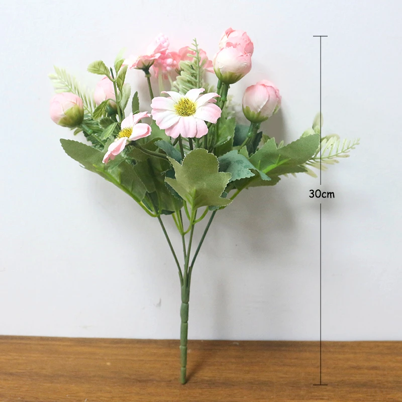 JAROWN 10 голов искусственные розы маленькие цветы букет шелковые Свадебный