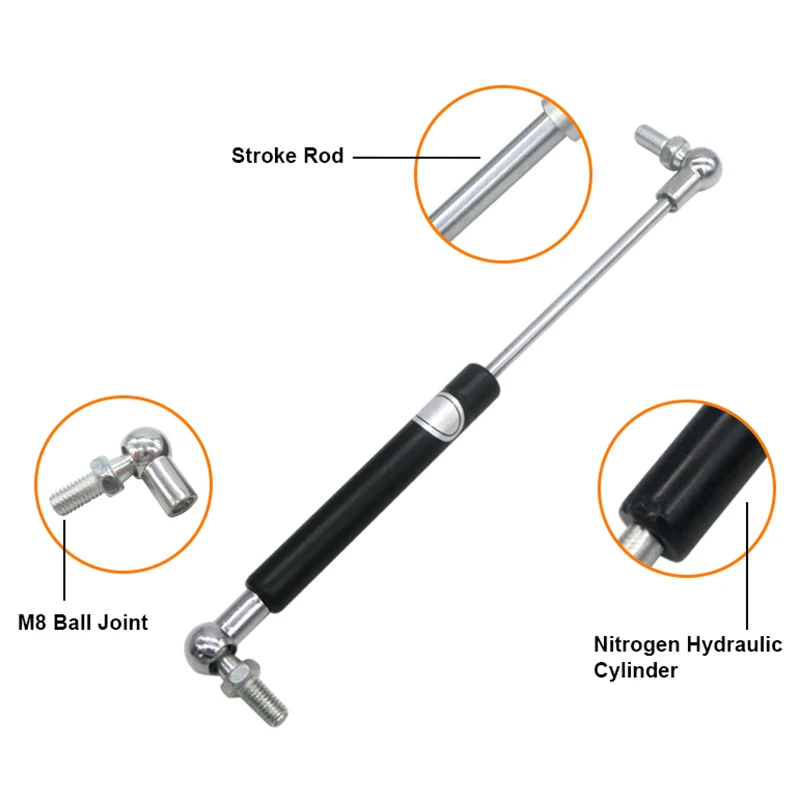 2Pcs 150Mm Hole Center Furniture Gas Spring 35Mm Stroke 10Kg Force Ball Strut Shock X Damper | Инструменты