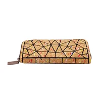 long womens wallet female purses coin purse card holder wallets female vintage money bag natural cork wallet from portugal