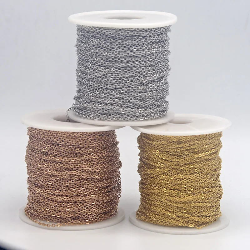 Цепочка для кабелей из нержавеющей стали 5 м/лот золотистая цепочка россыпью 1 мм 2