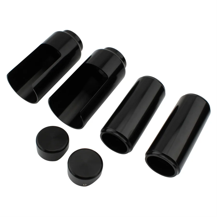

6Pcs Black Fork Boot Covers Tube Cap Kit For Softail Breakout FXBR FXBRS 18-21