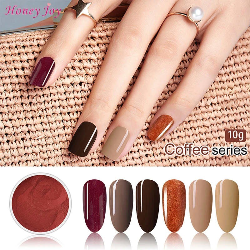 Очень тонкий 10 г/28 г шоколадный цвет простой в использовании Dip Порошок Ногти