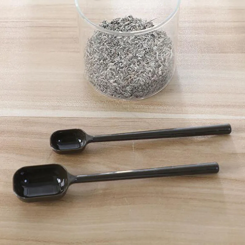 

2PCS One Big And One Small Retro Long Handle Measuring Spoon Kitchen Salt Seasoning Spoon Baby Milk Powder Spoon
