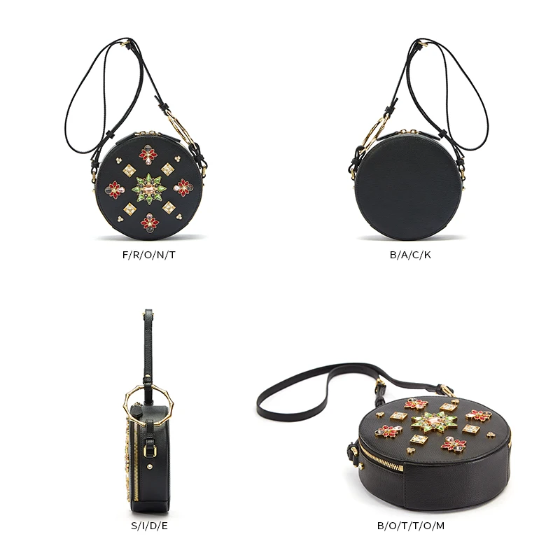 MS. MM Алмазная круглая сумка из натуральной кожи роскошные сумки женские