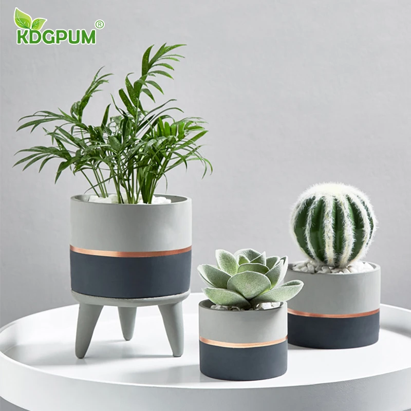 Современный цементный цветочный горшок ручной работы в скандинавском стиле