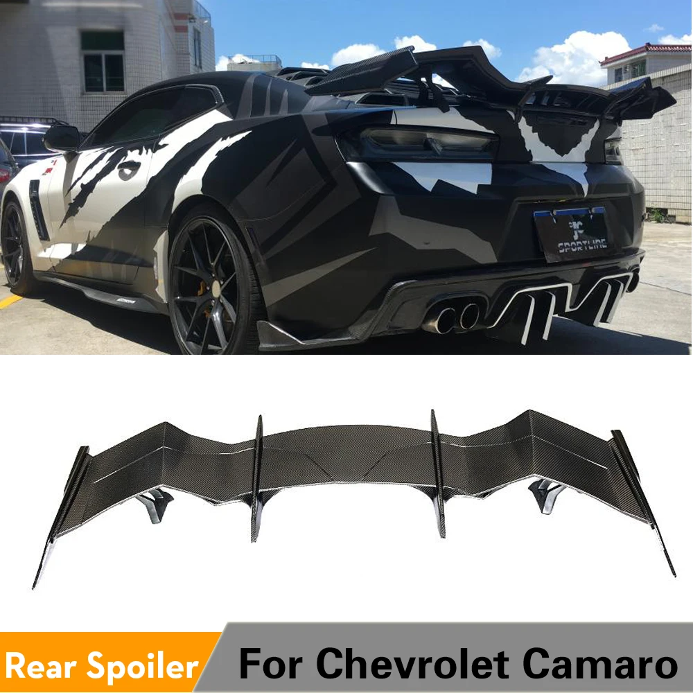 Задний спойлер для багажника Chevrolet Camaro Coupe 2016 2017 2018 из углеродного волокна обычная