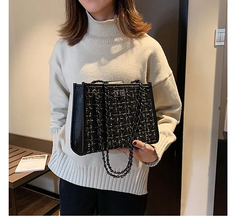 Модная Маленькая женская сумка из искусственной кожи на цепочке через плечо