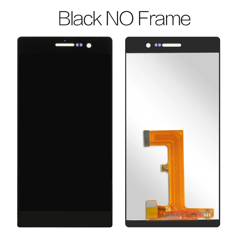 black no Frame SRJTEK " для huawei Ascend P7 София P7-L00 P7-L05 P7-L10 ЖК-дисплей Дисплей+ дигитайзер Сенсорный экран Стекло в сборе - Цвет: black no Frame