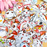 Stickers 40pcs cute Orange cat Sticker for Luggage Skateboard Phone Laptop Moto Bicycle Wall Guitar DIY Scrapbooking waterproof