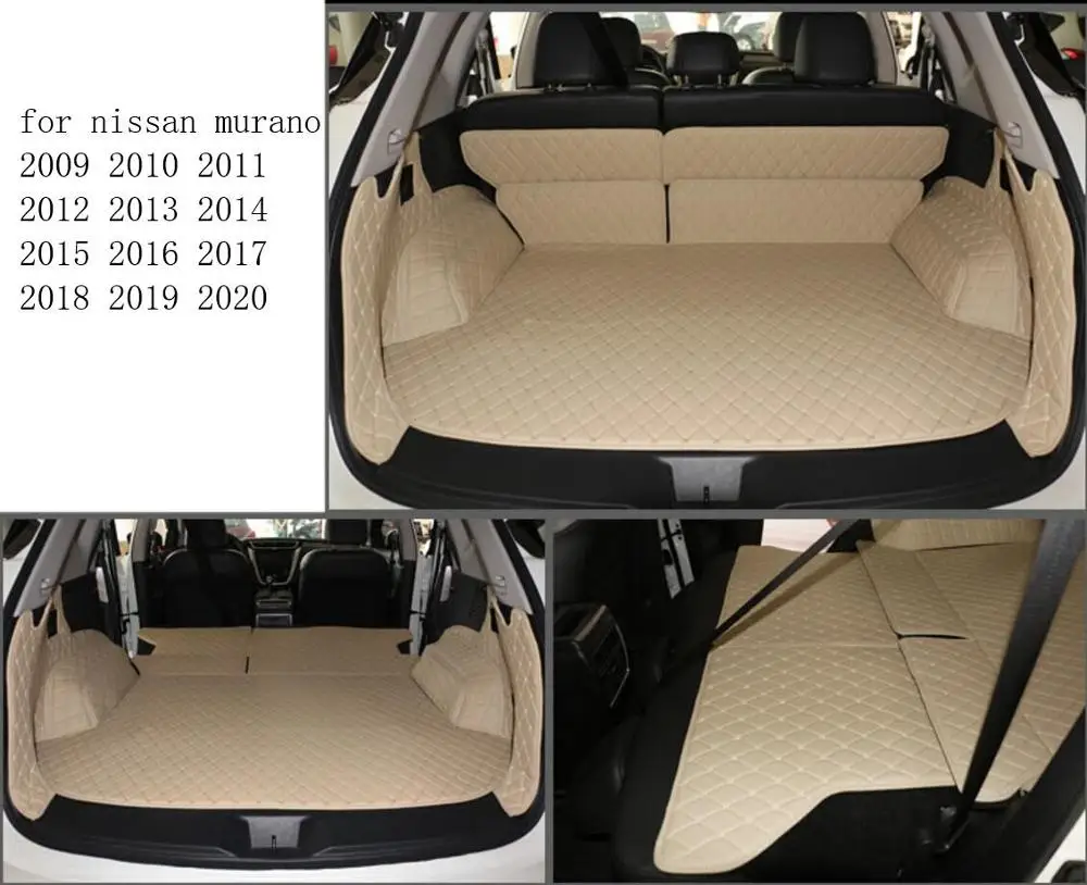 fiber leather car trunk mat for nissan murano 2009 2010 2011 2012 2013 2014 2015 2016 2017 2018 2019 2020 car accessories