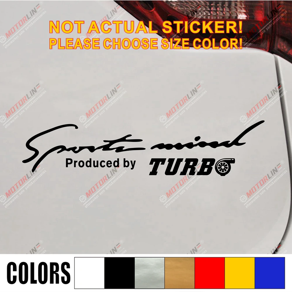 

Sports Mind Powered by Turbo Sport Car Vinyl Decal Sticker Die cut